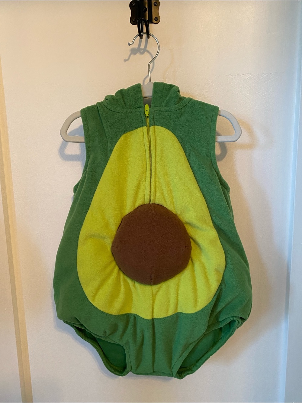 Kids Green Avocado Halloween Costume Hoodie Bodysuit - Baby